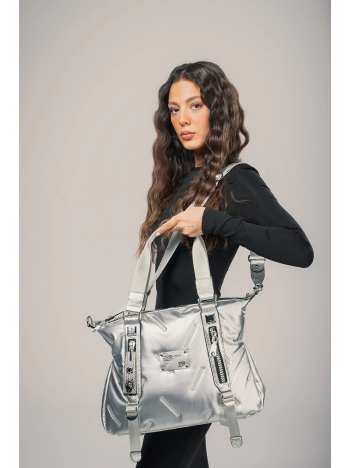 Tiven Gri Cilt Omuz Ve Kol Çantası