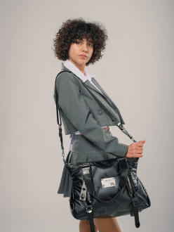 Tiven Siyah Cilt Omuz Ve Kol Çantası