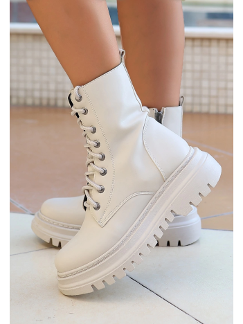 Toan Bej Cilt Bağcıklı Bot Toan Bej Cilt Bağcıklı Bot