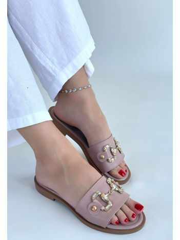 Toha Pudra Cilt Tokalı Terlik Toha Pudra Cilt Tokalı Terlik