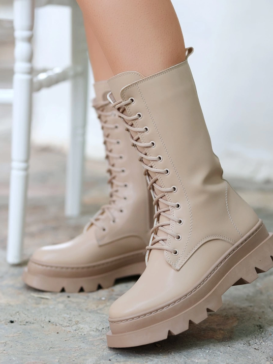 Toir Nude Cilt Bağcıklı Postal Toir Nude Cilt Bağcıklı Postal