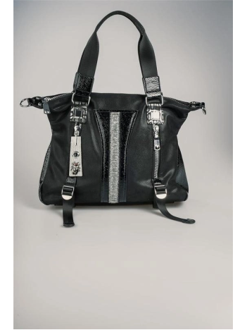 Toja Siyah Cilt Kol Ve Omuz Çantası