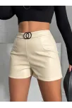 Tokalı Deri Şort H24444