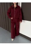 Trenç Takım Alt Üst Bordo Ons