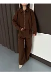 Trenç Takım Alt Üst Kahve Ons