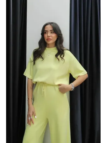 Tshirt Alt Üst Modal Takım Sarı