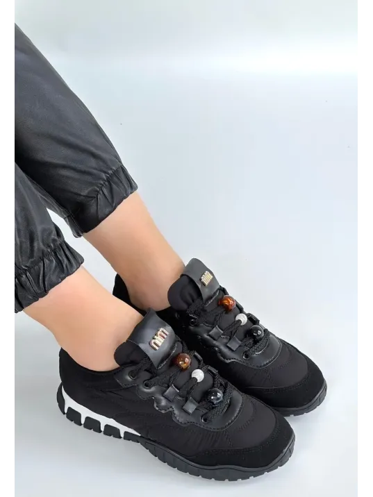 Tues Siyah Nubuk Bağcıklı Spor Ayakkabı