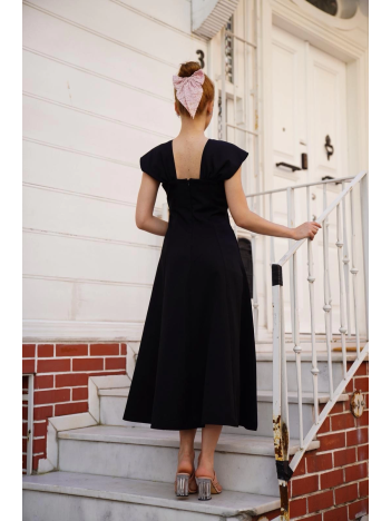 U yaka prenses elbise siyah s255101 U yaka prenses elbise siyah s255101