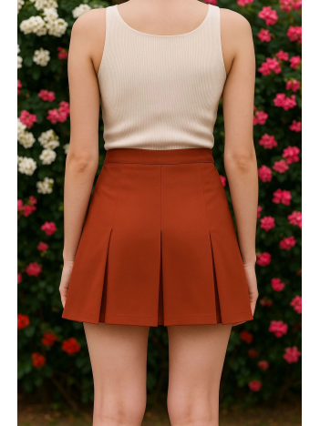 Üç pileli etek kremit w24815 Üç pileli etek kremit w24815