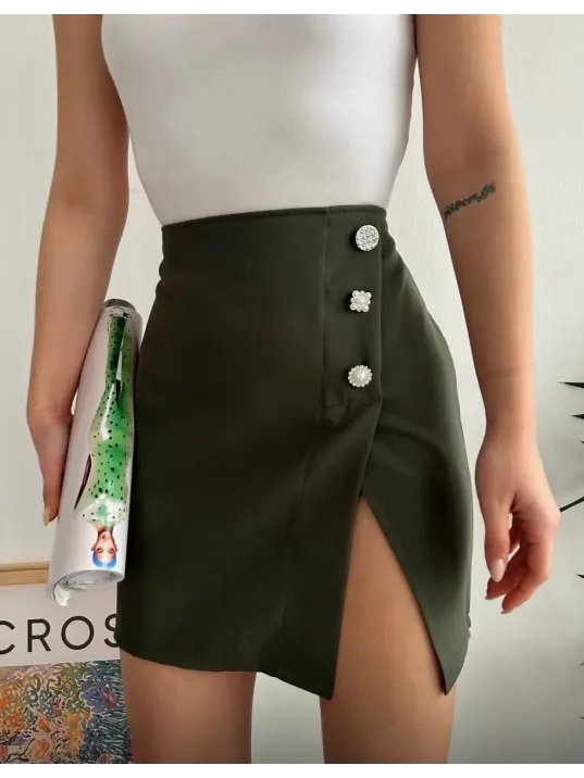 Üç Taşlı Mini Etek