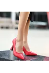 Ulba Kırmızı Cilt Stiletto Ayakkabı