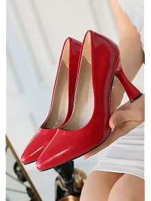 Ulba Kırmızı Rugan Stiletto Ayakkabı