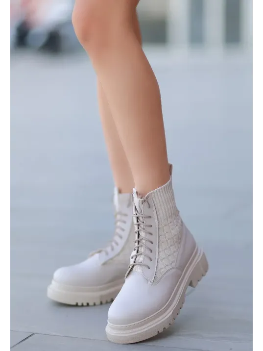 Utag Bej Cilt Bağcıklı Bot Utag Bej Cilt Bağcıklı Bot