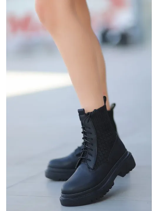 Utag Siyah Cilt Bağcıklı Bot Utag Siyah Cilt Bağcıklı Bot