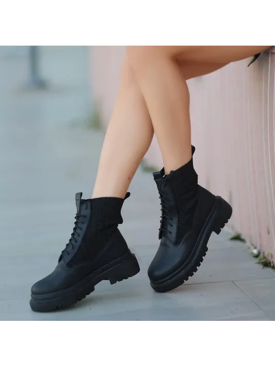 Utag Siyah Cilt Bağcıklı Bot Utag Siyah Cilt Bağcıklı Bot