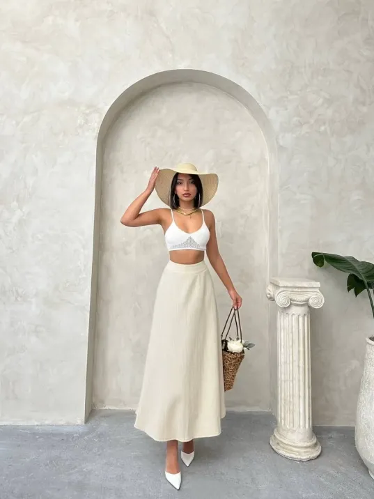 Uzun Astarlı Etek