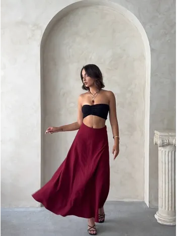 Uzun Astarlı Etek S255043