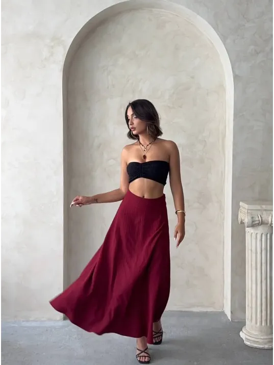 Uzun Astarlı Etek S255043