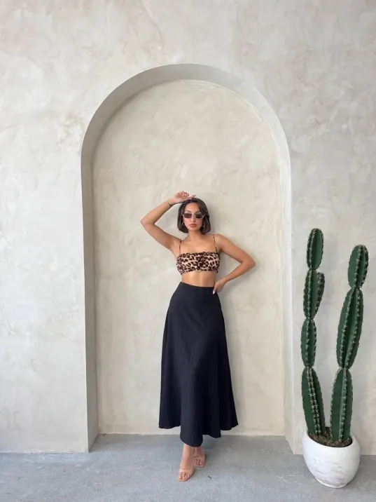 Uzun Astarlı Etek S255043