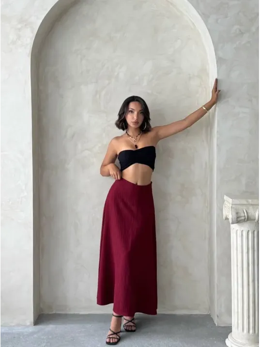 Uzun Astarlı Etek S255043