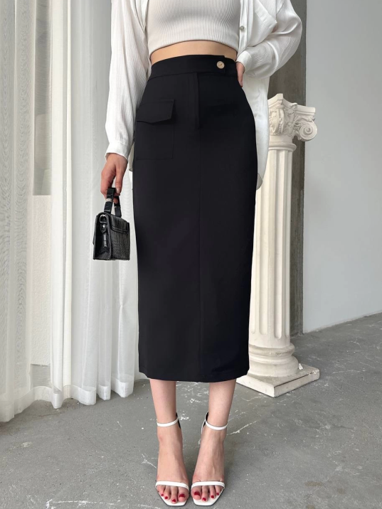 Uzun düğmeli etek Uzun düğmeli etek