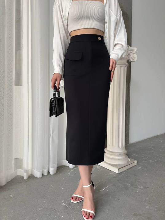 Uzun düğmeli etek Uzun düğmeli etek