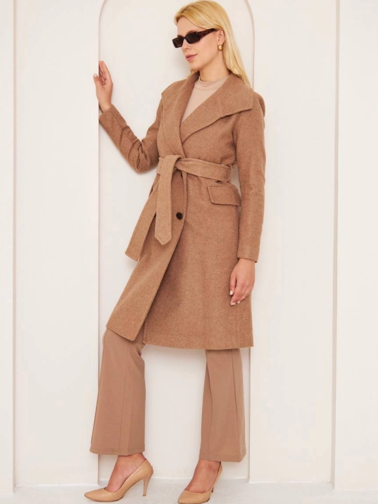 Uzun Düz Kaşe Kaban