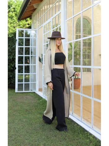 Uzun hırka çoban dikiş bej Uzun hırka çoban dikiş bej