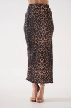 Uzun Yırtmaçlı İnce Kumaş Etek Leopar Uzun Yırtmaçlı İnce Kumaş Etek Leopar