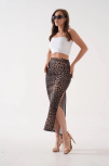 Uzun Yırtmaçlı İnce Kumaş Etek Leopar Uzun Yırtmaçlı İnce Kumaş Etek Leopar