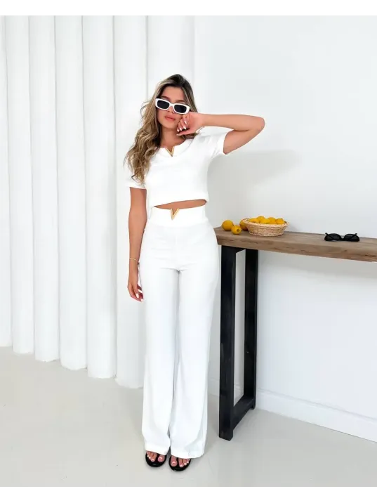 V Aksesuarlı Ottoman Takım Beyaz S255850