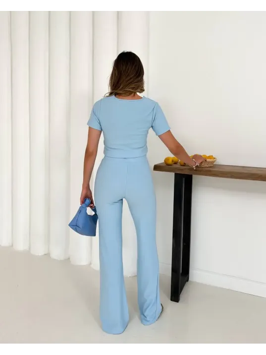 V Aksesuarlı Ottoman Takım Mavi S255850