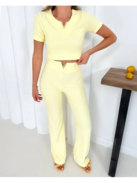 V Aksesuarlı Ottoman Takım Sarı S255850