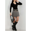 V yaka kaşkorse bluz siyah a3699 V yaka kaşkorse bluz siyah a3699