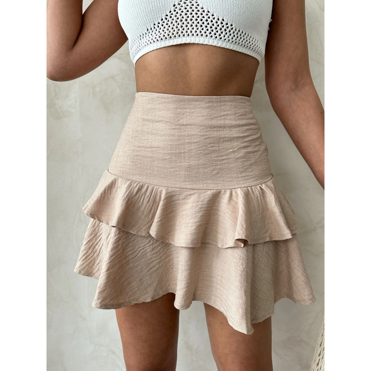 Valonlu fırfırlı etek s24681 Valonlu fırfırlı etek s24681