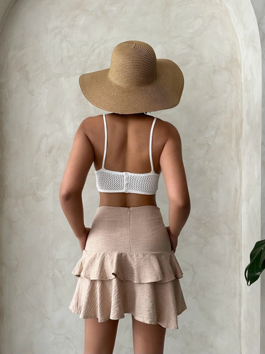 Valonlu fırfırlı etek s24681 Valonlu fırfırlı etek s24681