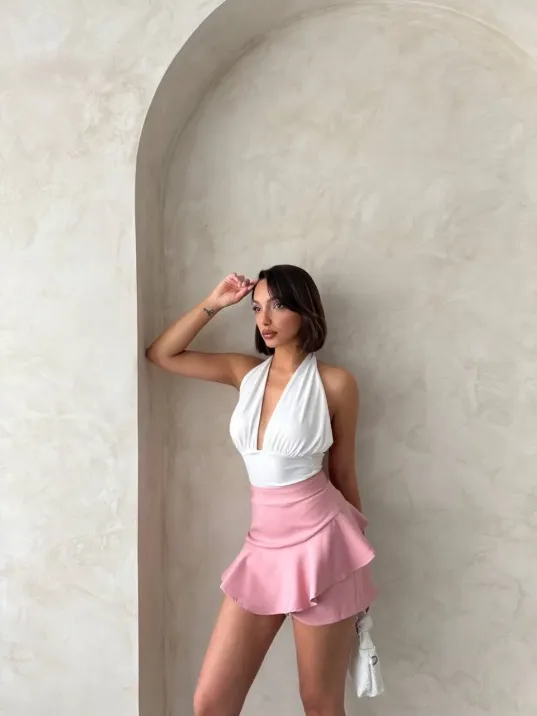 Valonlu Fırfırlı Şort S24683