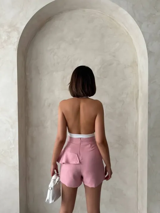 Valonlu Fırfırlı Şort S24683