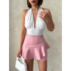 Valonlu fırfırlı şort s24683 Valonlu fırfırlı şort s24683
