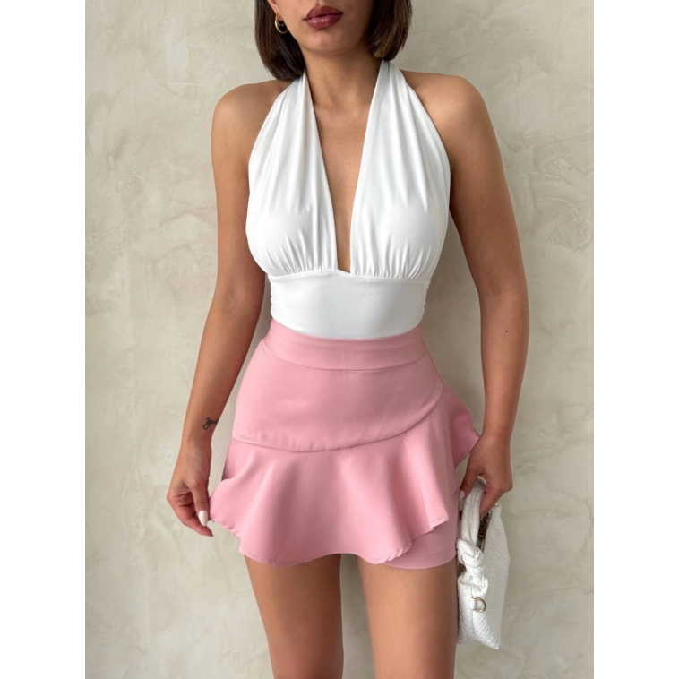 Valonlu fırfırlı şort s24683 Valonlu fırfırlı şort s24683