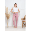 Viskon likralı alt pijama demir pembe baskı desenli q6018
