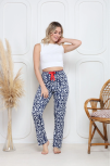 Viskon Likralı Alt Pijama Süzgülü Lacivert Baskı Desenli Q6018 Viskon Likralı Alt Pijama Süzgülü Lacivert Baskı Desenli Q6018