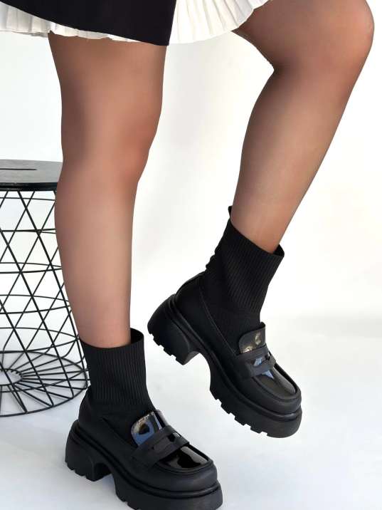 Wanye Siyah Cilt Cilt Streçli Bot