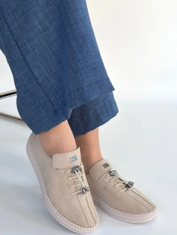 Warte Bej Süet Bağcıklı Spor Ayakkabı