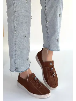 Warte Kahverengi Süet Bağcıklı Spor Ayakkabı Warte Kahverengi Süet Bağcıklı Spor Ayakkabı