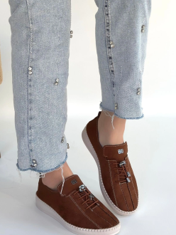 Warte Kahverengi Süet Bağcıklı Spor Ayakkabı