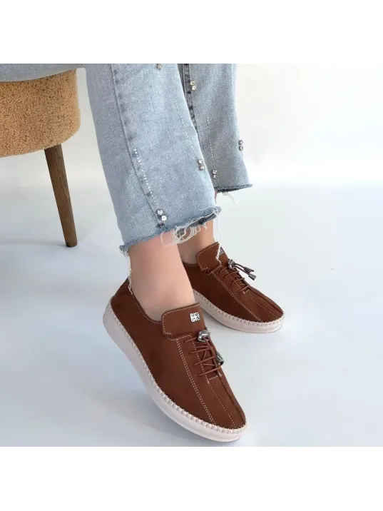 Warte Kahverengi Süet Bağcıklı Spor Ayakkabı