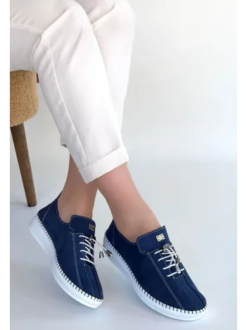 Warte Lacivert Süet Bağcıklı Spor Ayakkabı Warte Lacivert Süet Bağcıklı Spor Ayakkabı