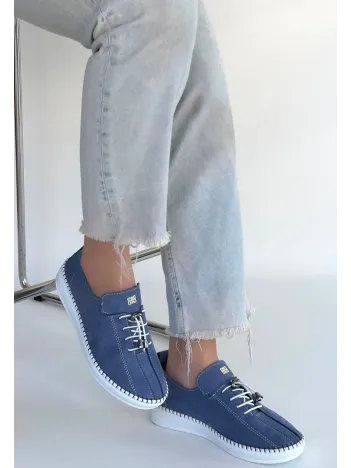 Warte Mavi Süet Bağcıklı Spor Ayakkabı