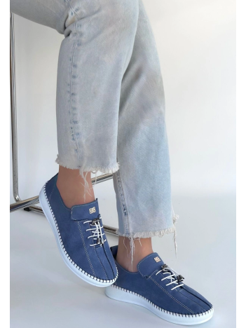 Warte Mavi Süet Bağcıklı Spor Ayakkabı